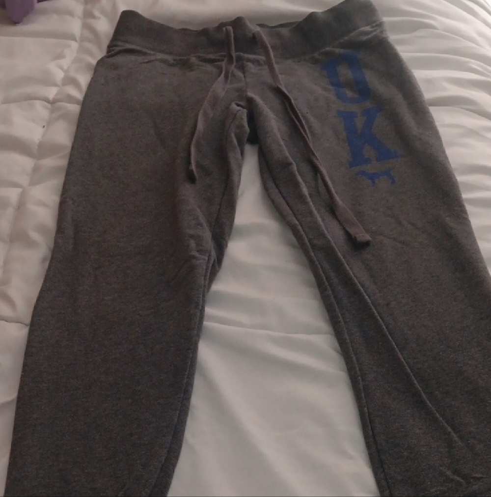 PINK Victoria's Secret Gray and Blue University of Kentucky Leggings